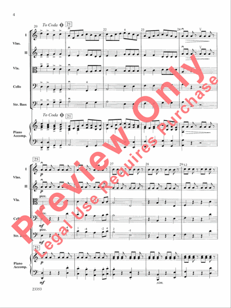 Conquistador! String Orchestra scores gallery preview page 5