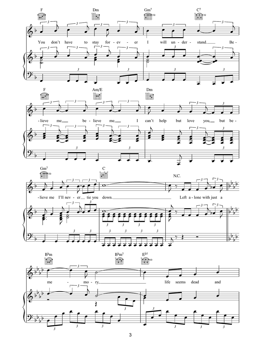 You Don't Have To Say You Love Me Piano, Vocal, Guitar scores gallery preview page 3