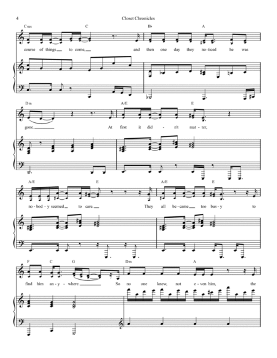 Closet Chronicles Voice scores gallery preview page 4