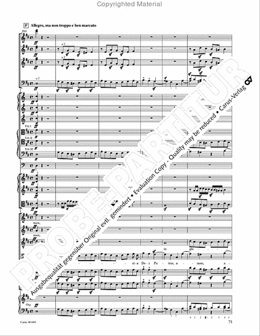 Missa solemnis Missa solemnis 4-Part scores gallery preview page 87