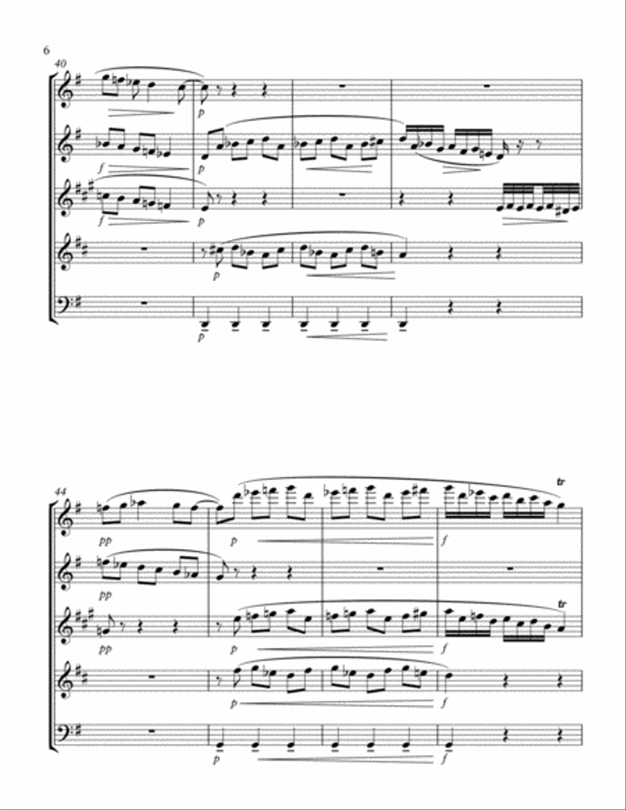 Scarlatti Sonatas No. 8 & 12 Woodwind Quintet scores gallery preview page 6