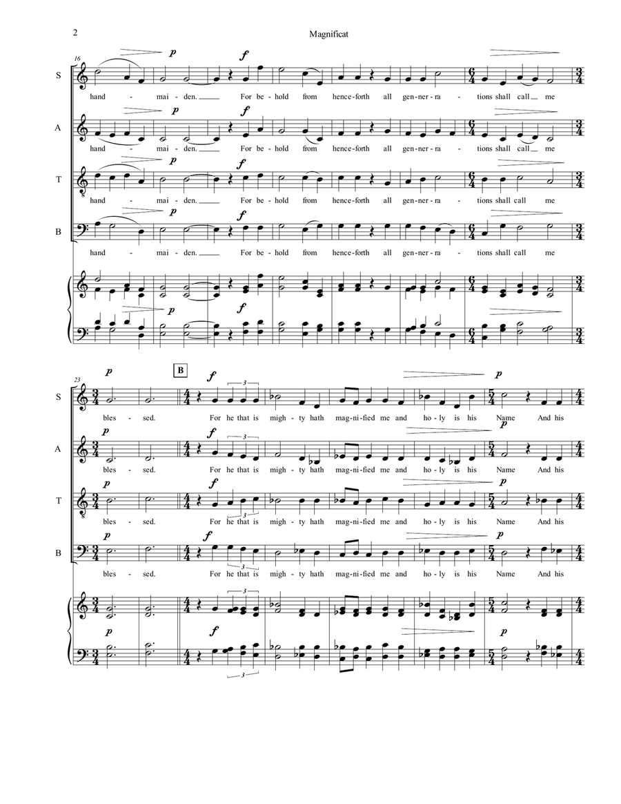 Magnificat - The Song of Mary 4-Part scores gallery preview page 2
