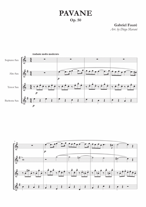Pavane for Saxophone Quartet