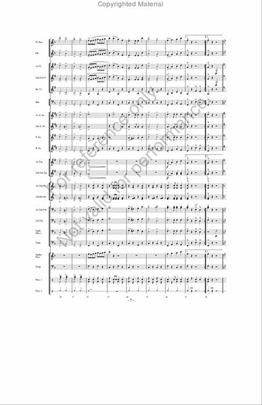 March Jubilee Concert Band scores gallery preview page 6