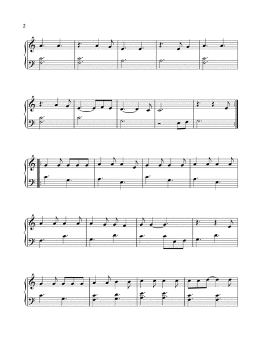 Hallelujah Easy Piano scores gallery preview page 2
