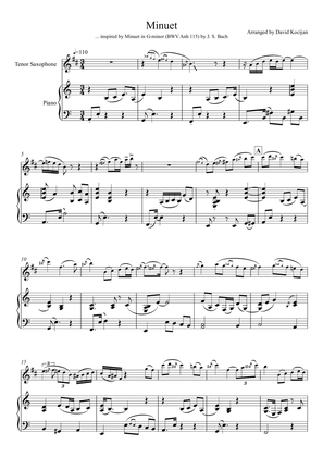 Minuet in G-minor, BWV Anh 115 (tenor sax & piano)