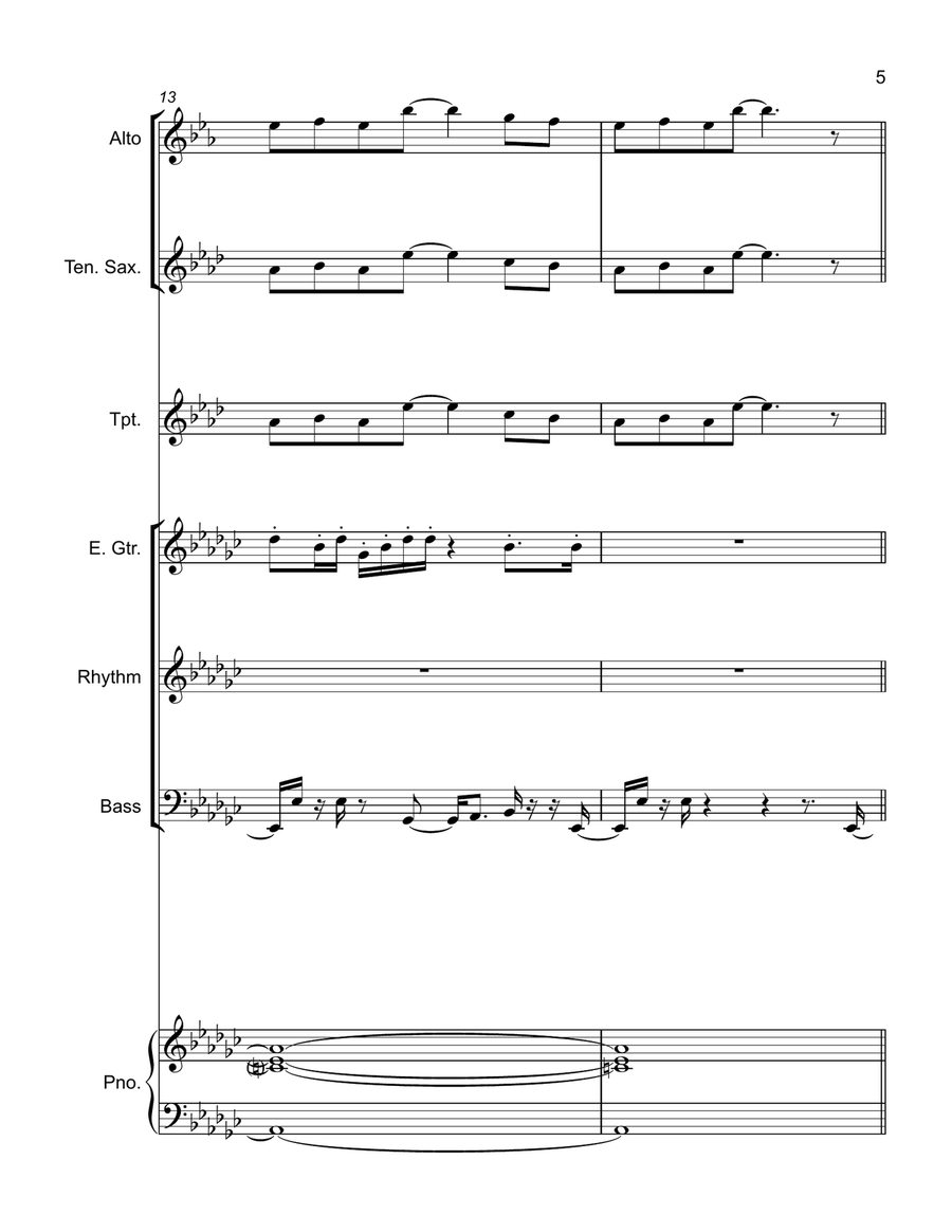 Mr. Cordon Jazz Ensemble scores gallery preview page 5