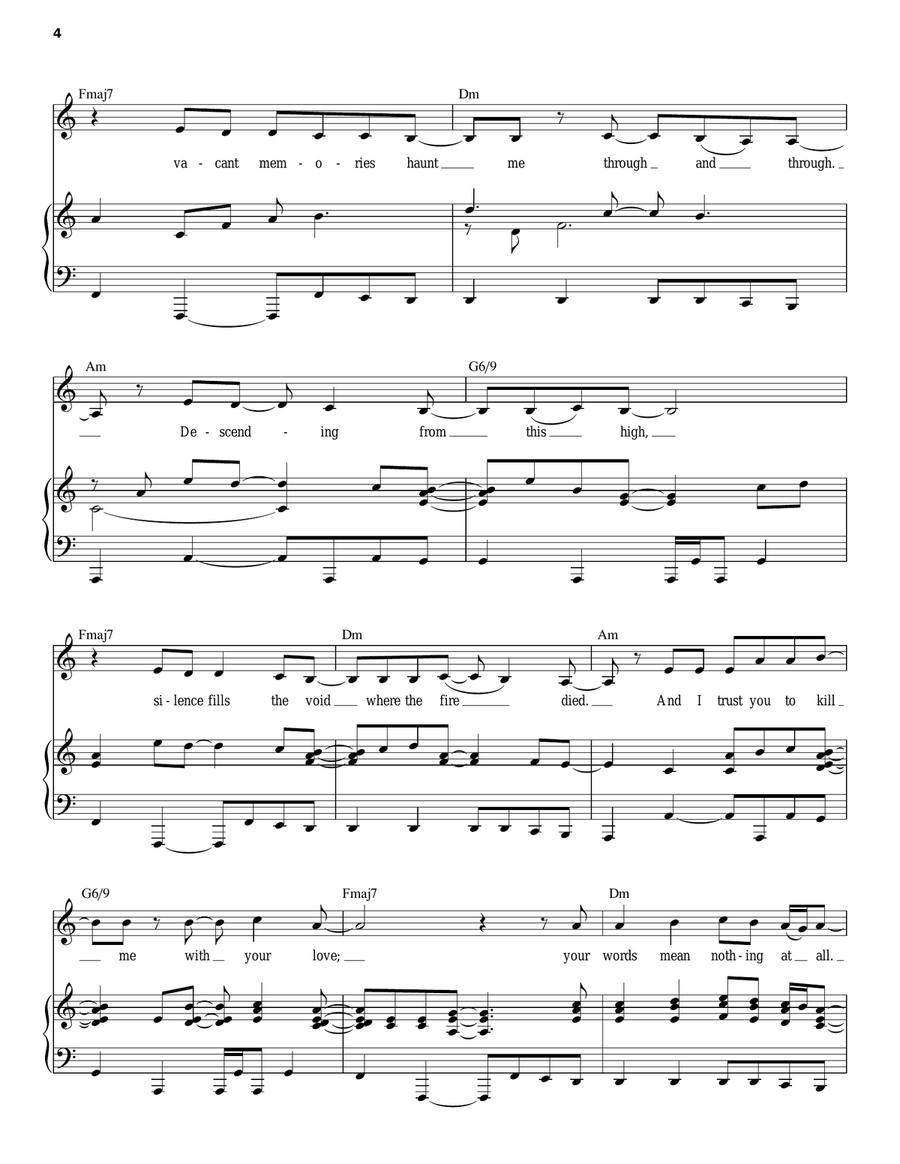 Kill Me With Your Love Piano, Vocal, Guitar scores gallery preview page 4
