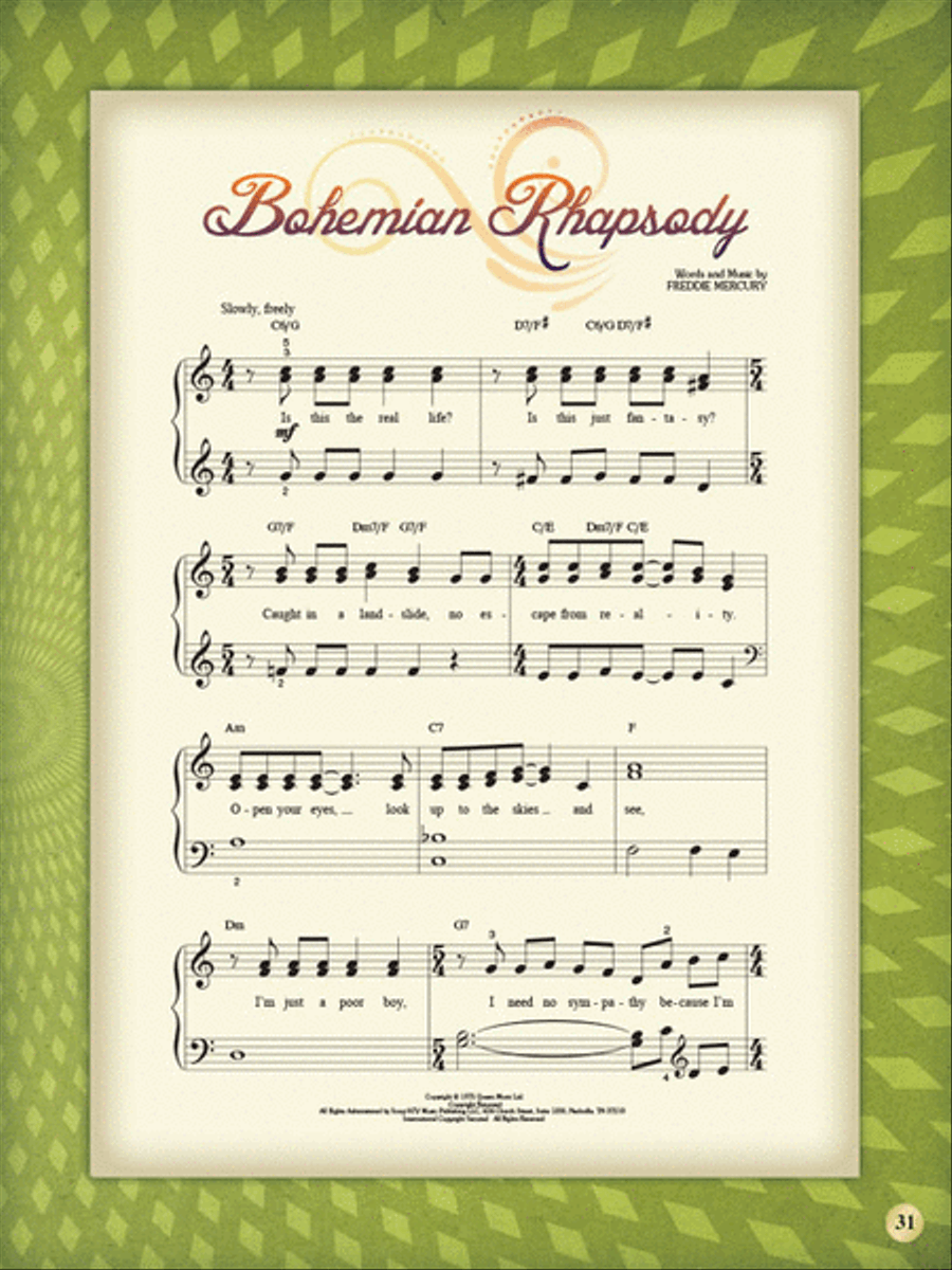 My First Rock Song Book Easy Piano scores gallery preview page 5