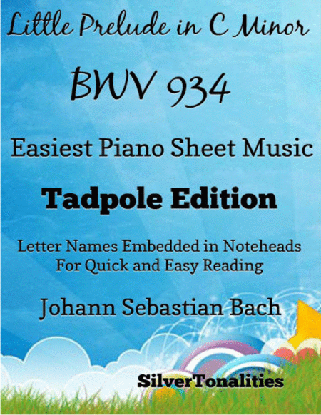 Little Prelude In C Minor Bwv 934 Easiest Piano Sheet Music 2nd Edition