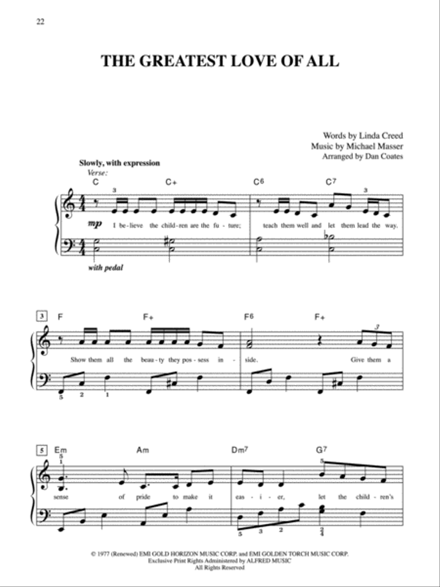 You Raise Me Up -- Songs of Inspiration Easy Piano scores gallery preview page 4