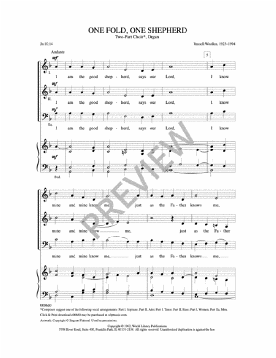 One Fold One Shepherd One Fold One Shepherd Organ scores gallery preview page 7