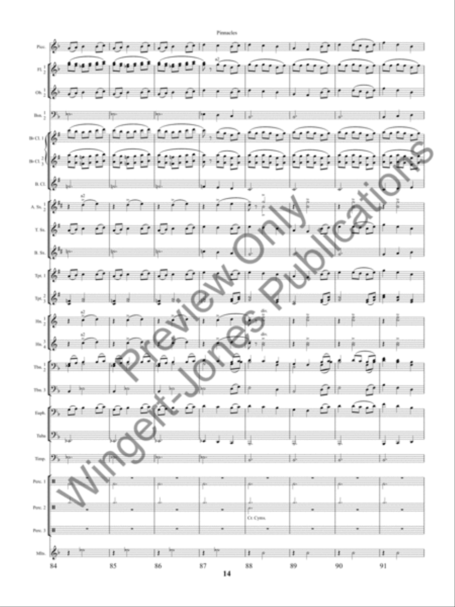 Pinnacles Concert Band scores gallery preview page 17
