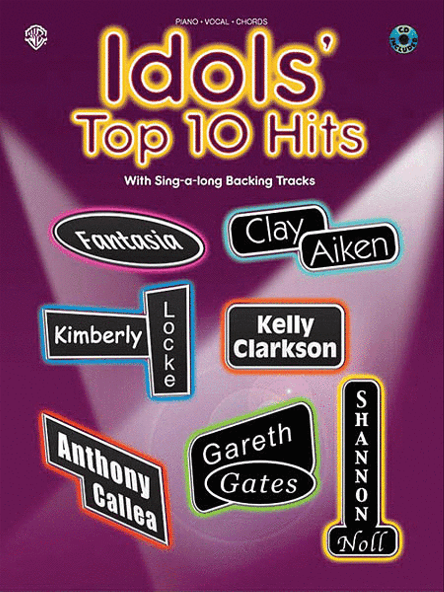 Idols' Top 10 Hits Piano, Vocal, Guitar scores gallery preview page 1