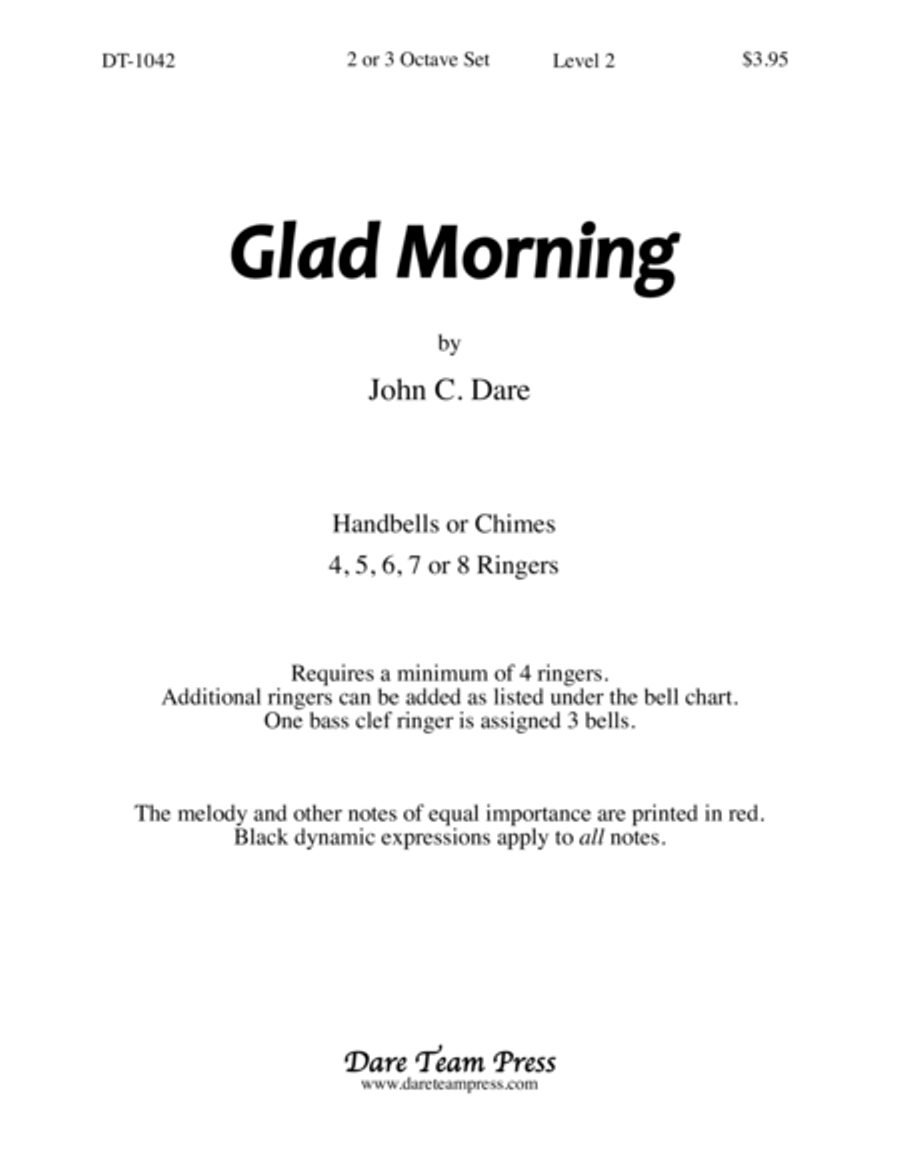 Glad Morning Glad Morning 3-Octaves scores gallery preview page 1