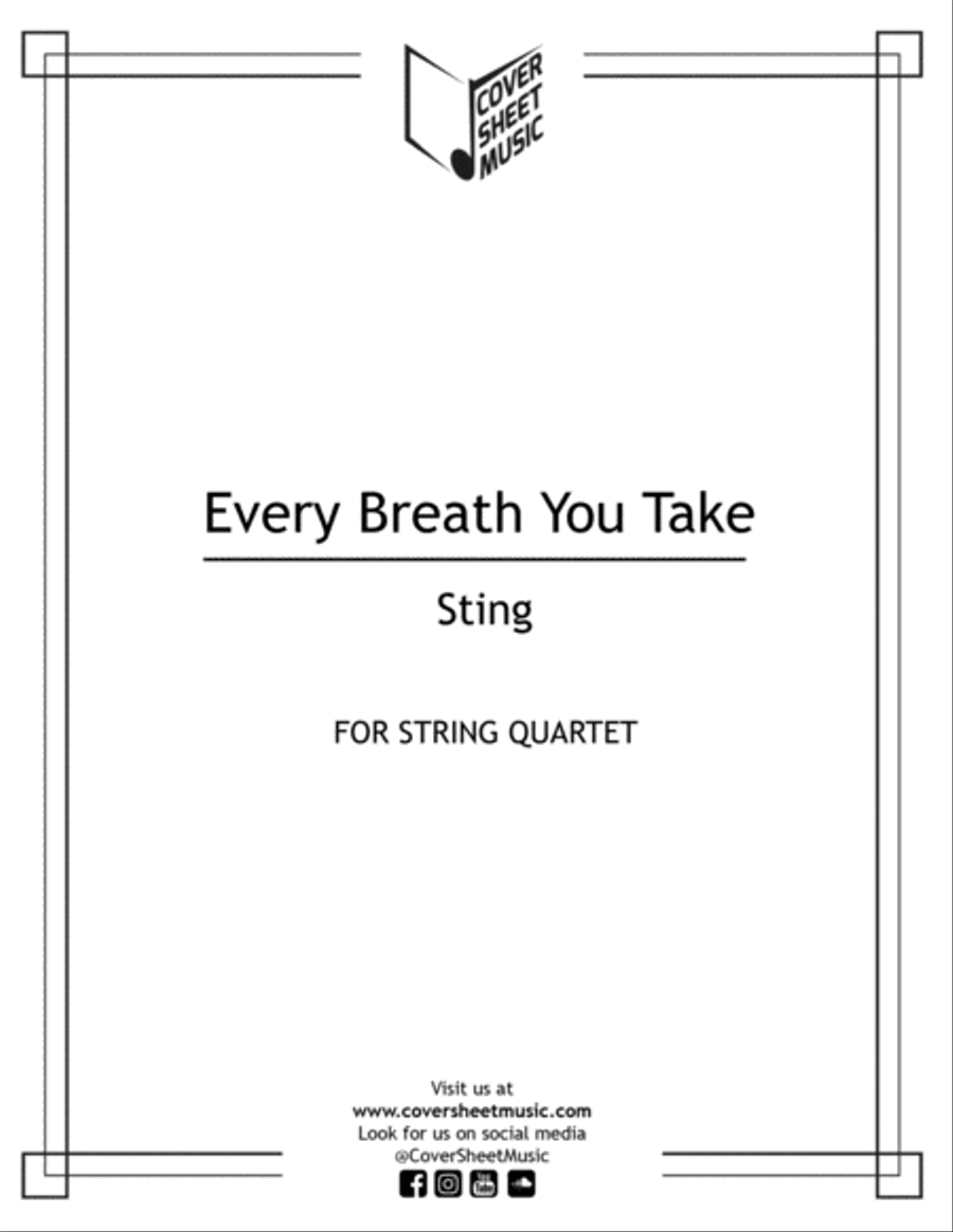 Every Breath You Take String Quartet scores gallery preview page 1