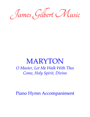 Book cover for MARYTON (O Master, Let Me Walk With Thee)
