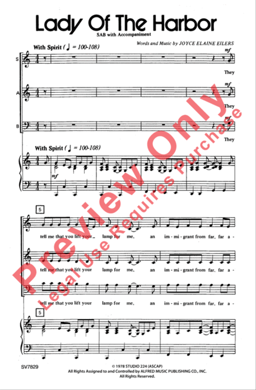 Lady of the Harbor 3-Part scores gallery preview page 2