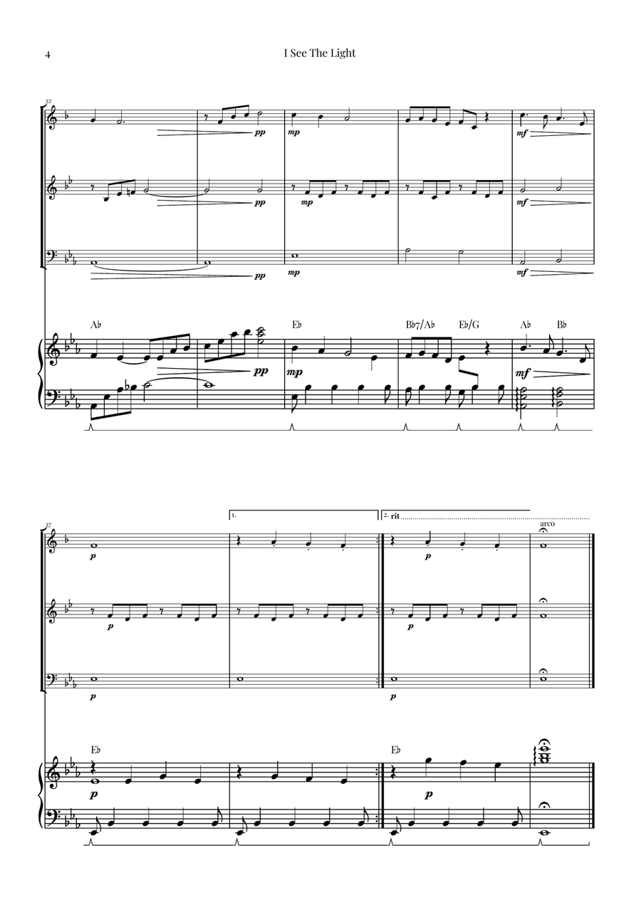 I See The Light Brass Trio scores gallery preview page 4