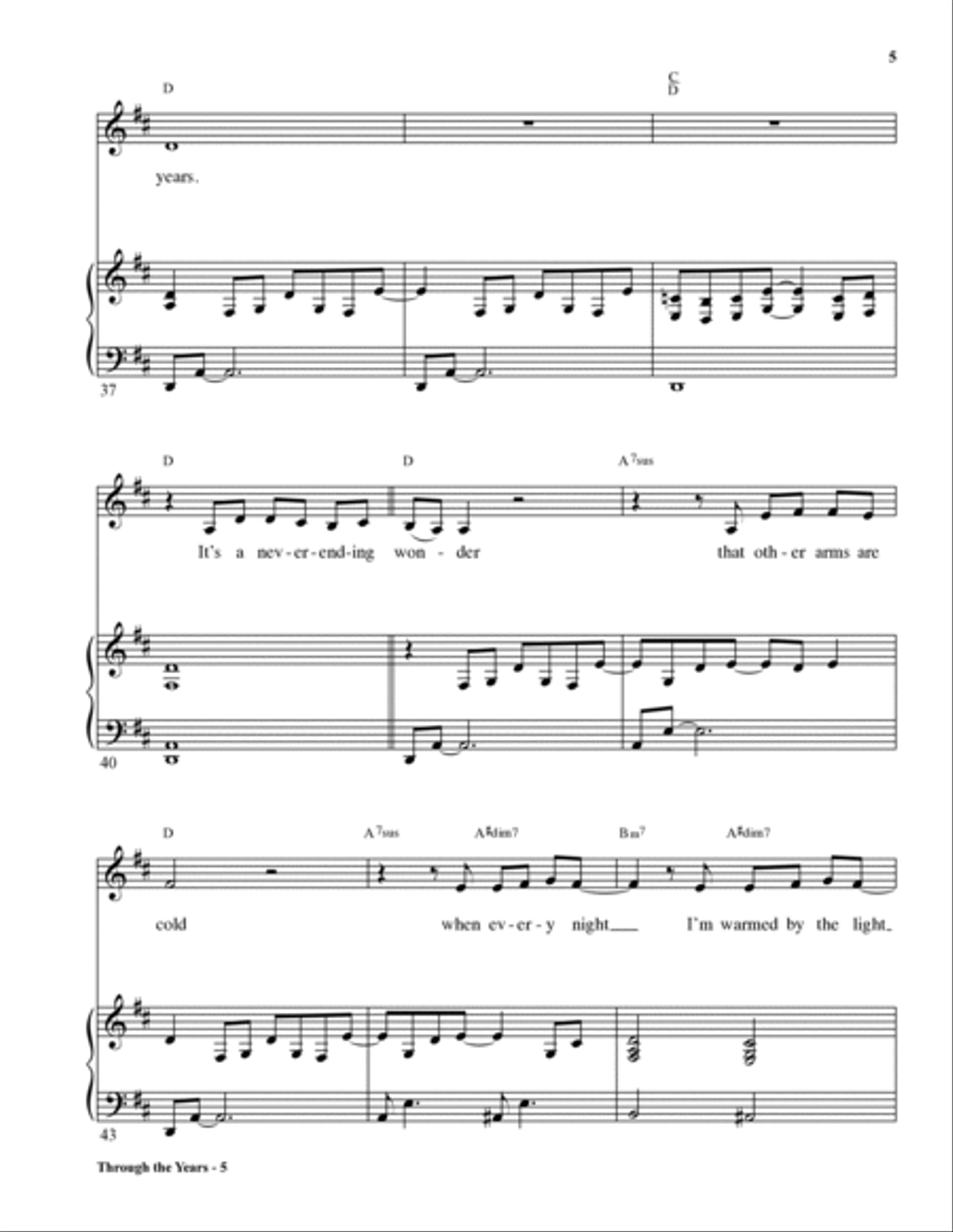 Through the Years Through the Years Voice scores gallery preview page 5