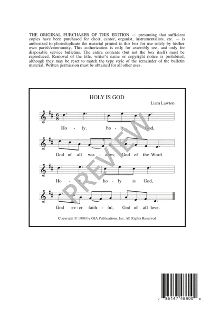 Holy Is God Holy Is God 4-Part scores gallery preview page 9