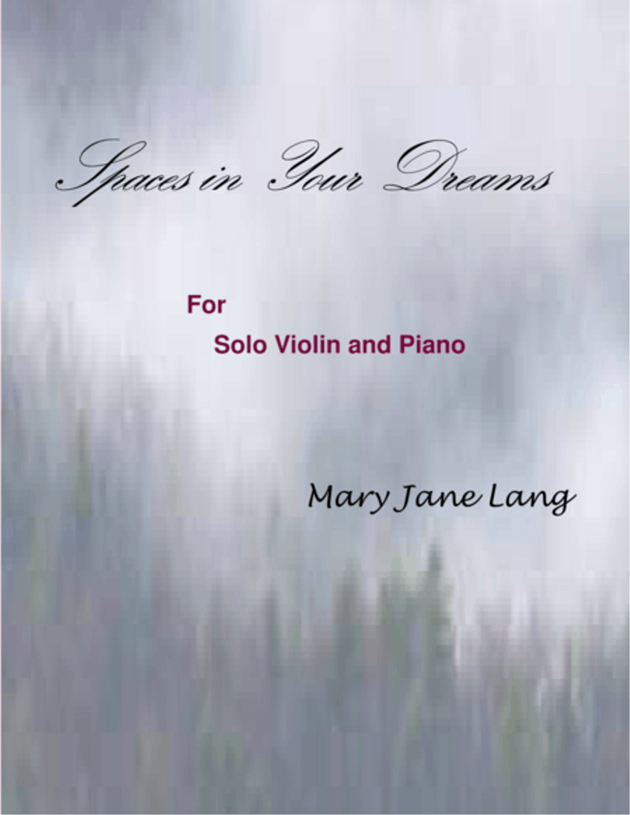 Spaces in Your Dreams Violin Solo scores gallery preview page 1