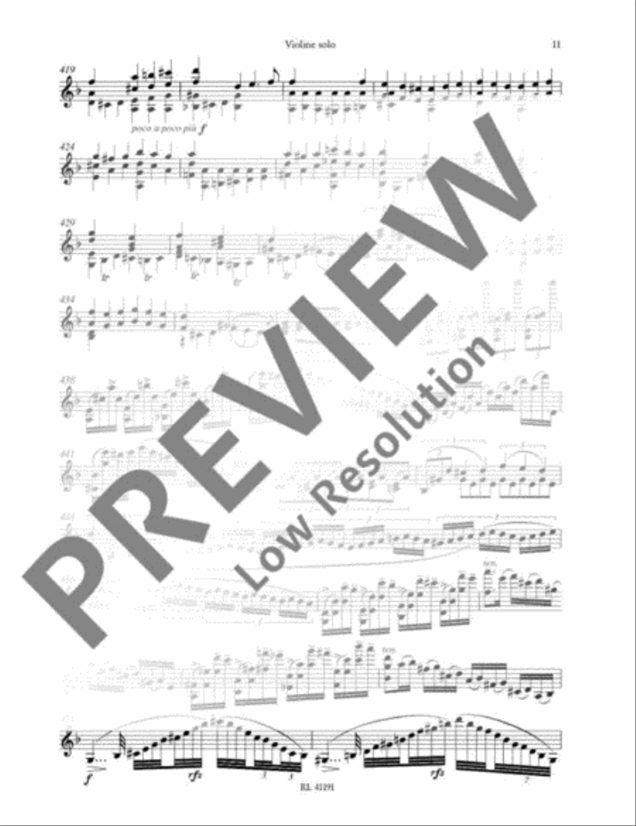 Violin Concerto D minor Orchestra scores gallery preview page 12