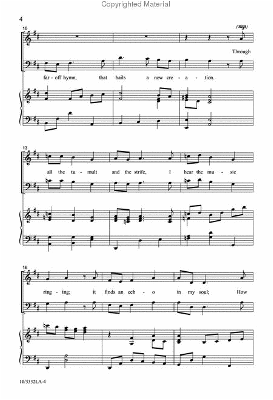 How Can I Keep From Singing? 3-Part scores gallery preview page 3