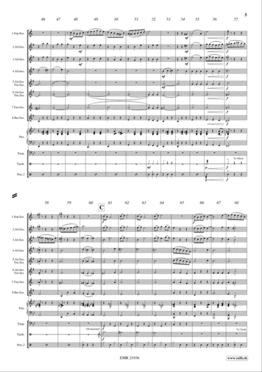 Montmartre Saxophone Ensemble scores gallery preview page 5