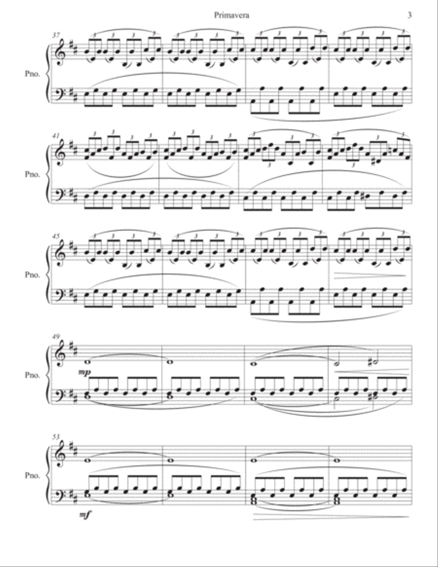 Primavera - Happy Minimalist Piano Piano Solo scores gallery preview page 3