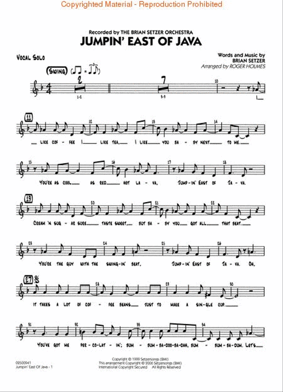 Jumpin' East of Java (Key: F) Jazz Ensemble scores gallery preview page 4
