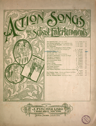Book cover for Action Songs for School Entertainments. Yawning Song