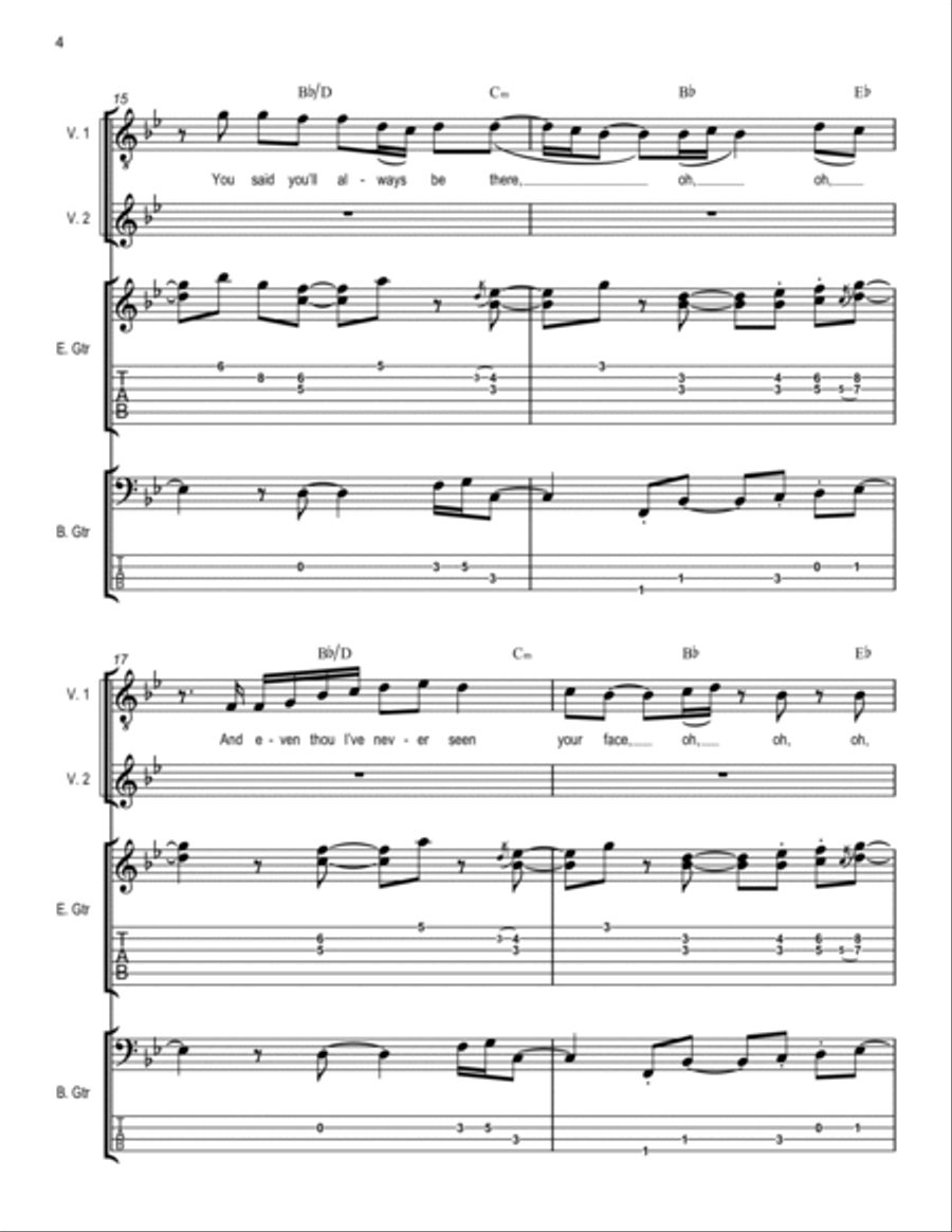 I Believe Guitar Tablature scores gallery preview page 4