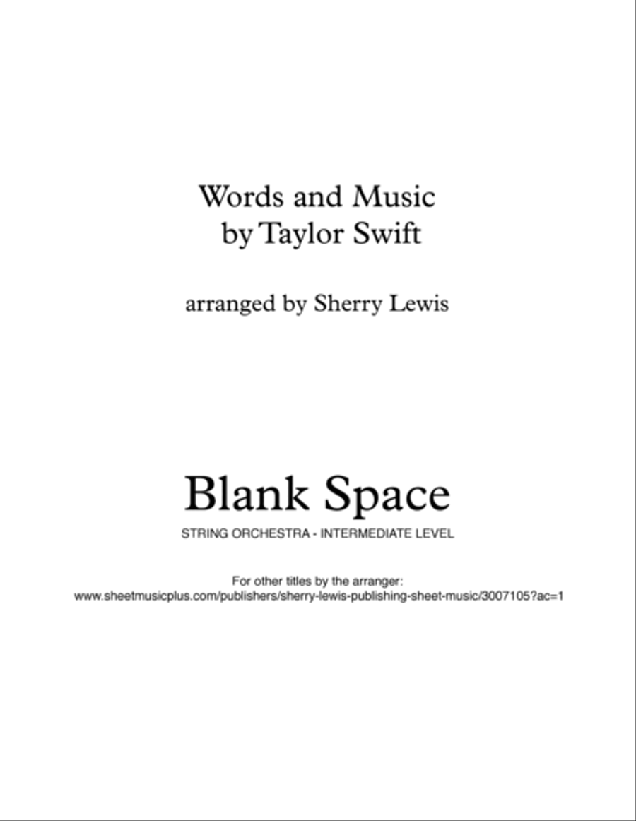 Blank Space String Quartet scores gallery preview page 2