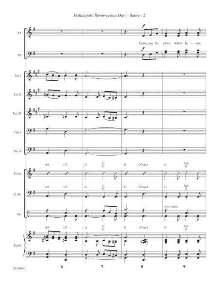 Hallelujah! Resurrection Day! - Brass and Rhythm Score and Parts