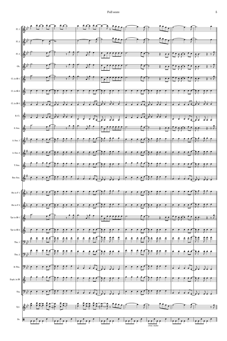 Viva La Vida Concert Band scores gallery preview page 5