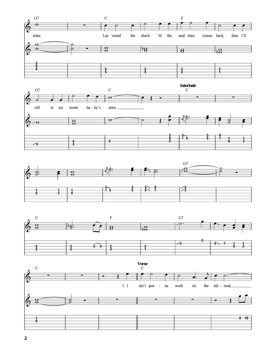 Roll In My Sweet Baby's Arms Acoustic Guitar scores gallery preview page 2