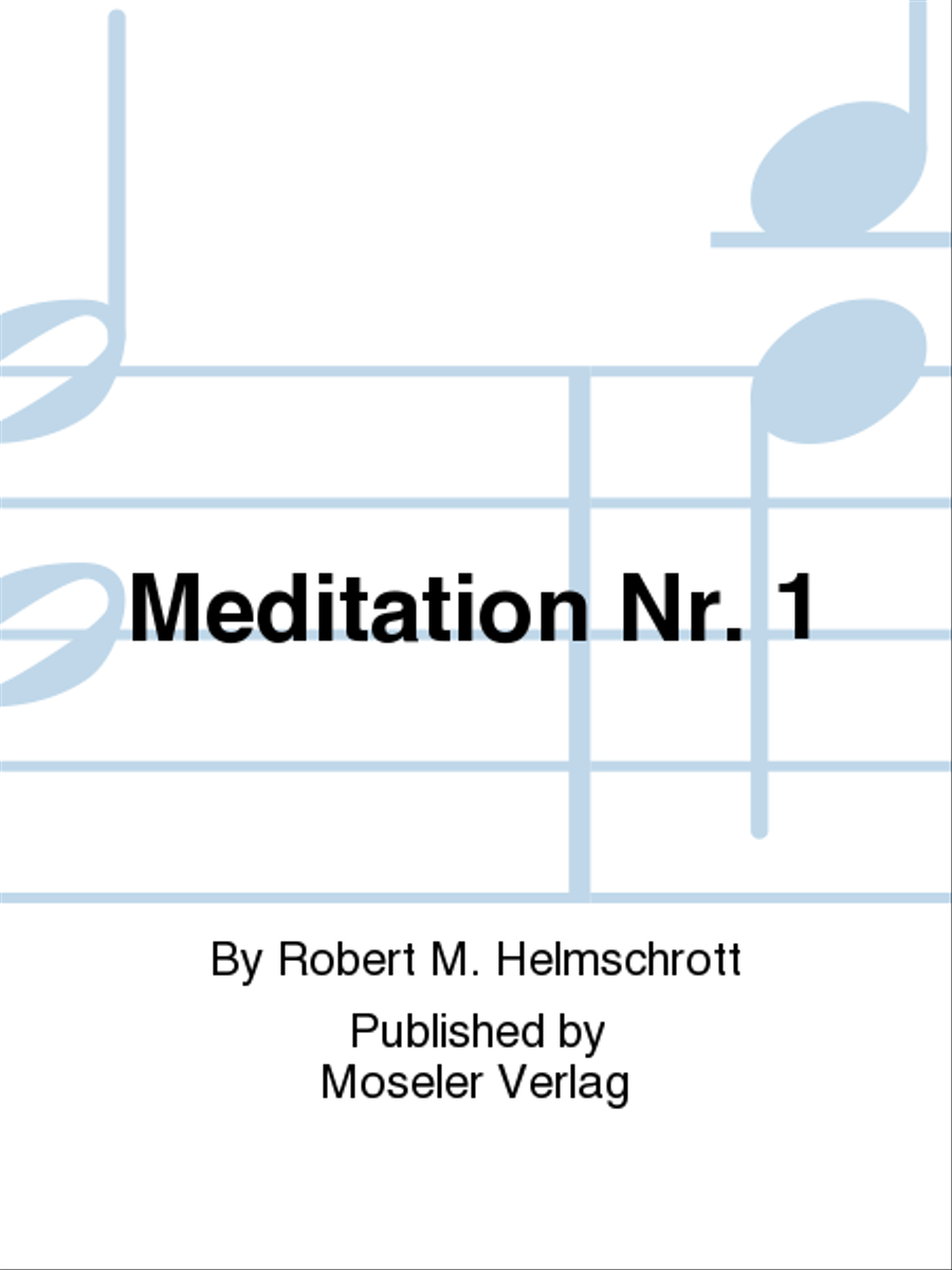 Meditation Nr. 1 Organ scores gallery preview page 1