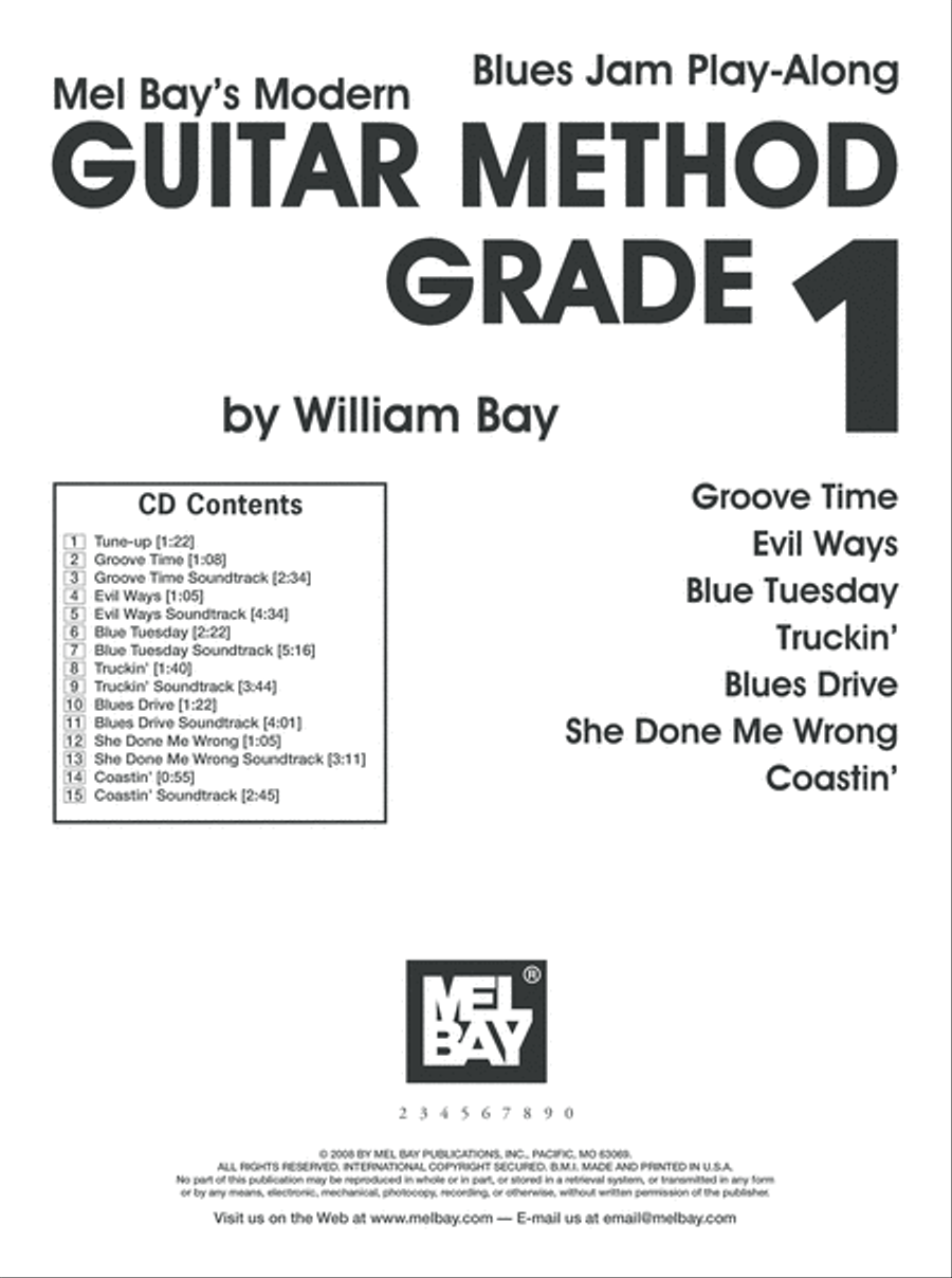 Modern Guitar Method Grade 1: Blues Jam Play-Along Electric Guitar scores gallery preview page 3