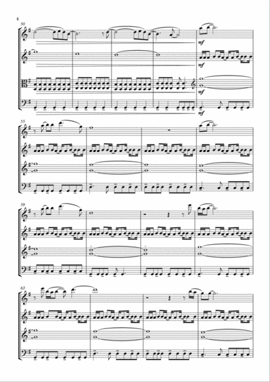 Lovers In Japan String Quartet scores gallery preview page 4