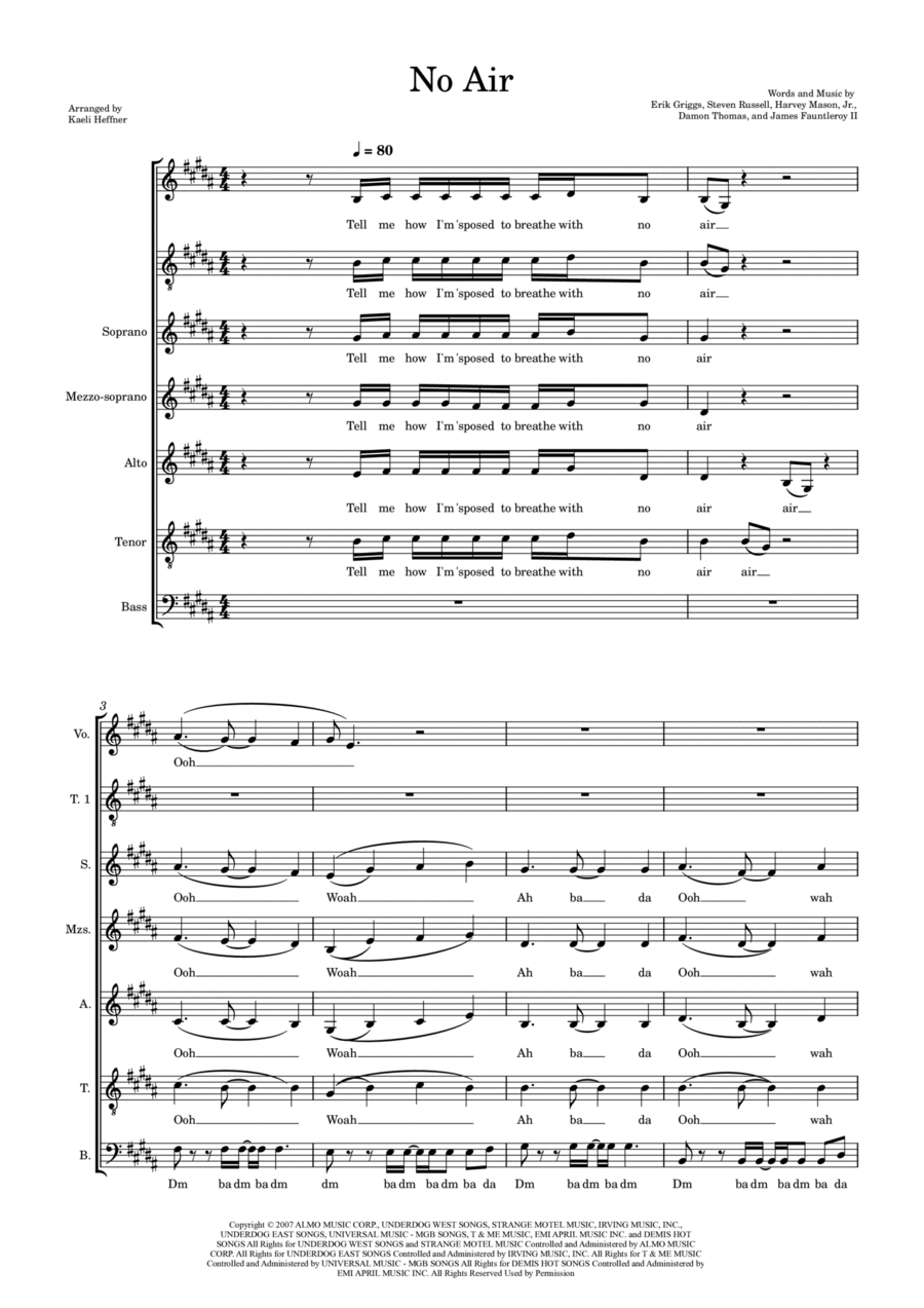 No Air Divisi scores gallery preview page 1