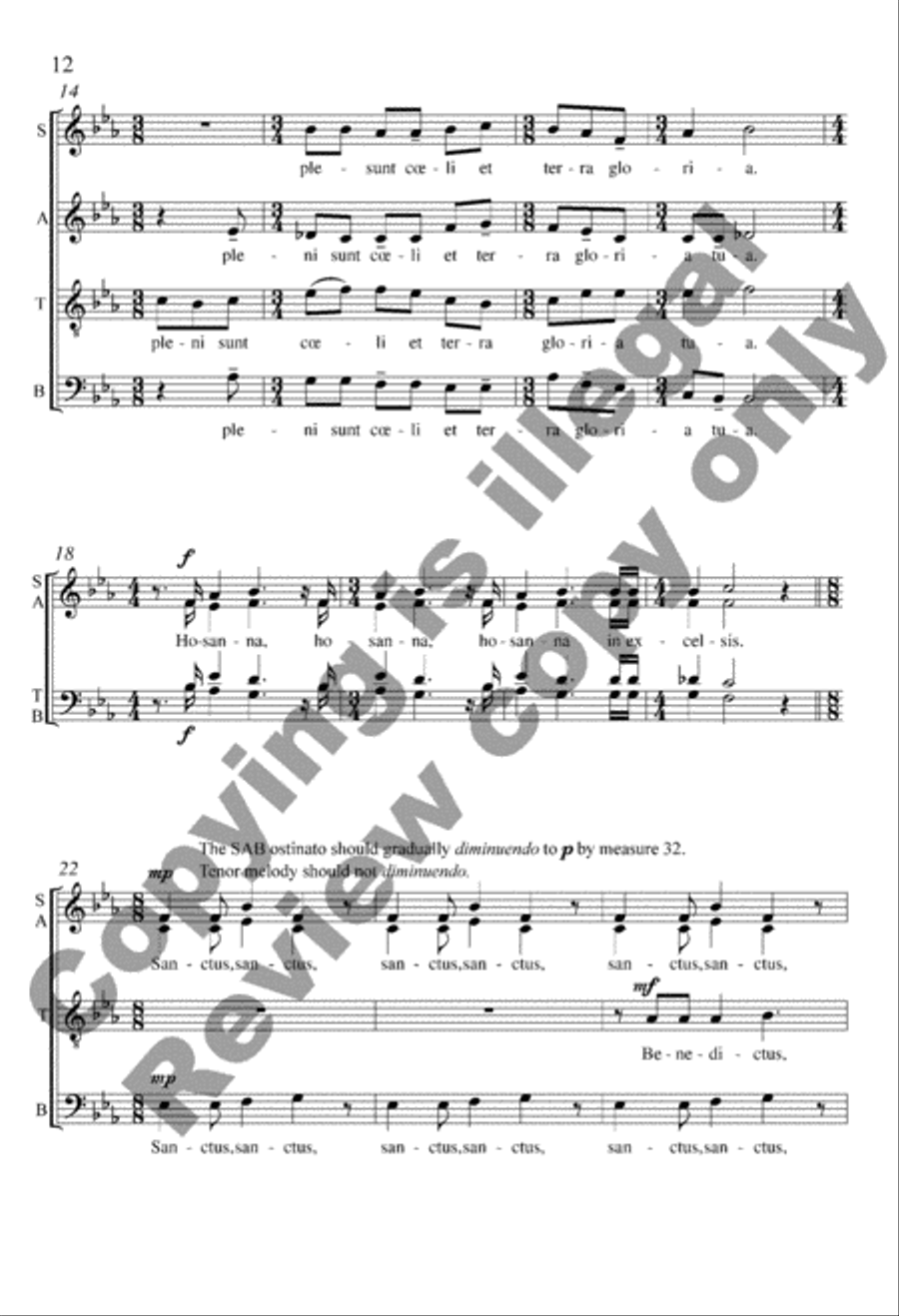 Missa Brevis 4-Part scores gallery preview page 12