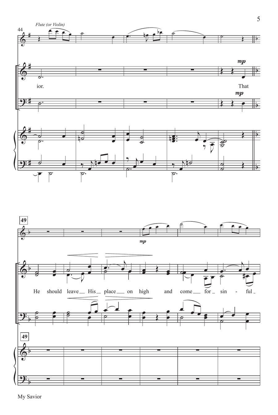 My Savior 4-Part scores gallery preview page 5