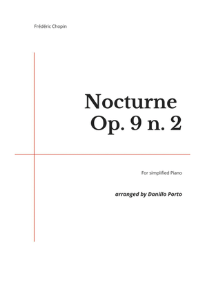 Book cover for F. Chopin - Nocturne Op.9 N. 2 - Piano Easy