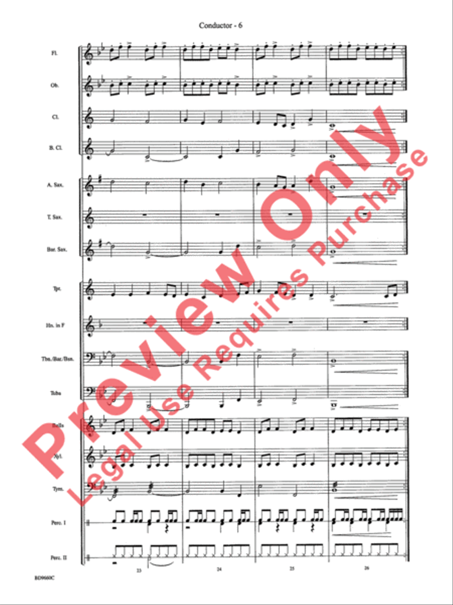 Declaration and Dance Concert Band scores gallery preview page 8
