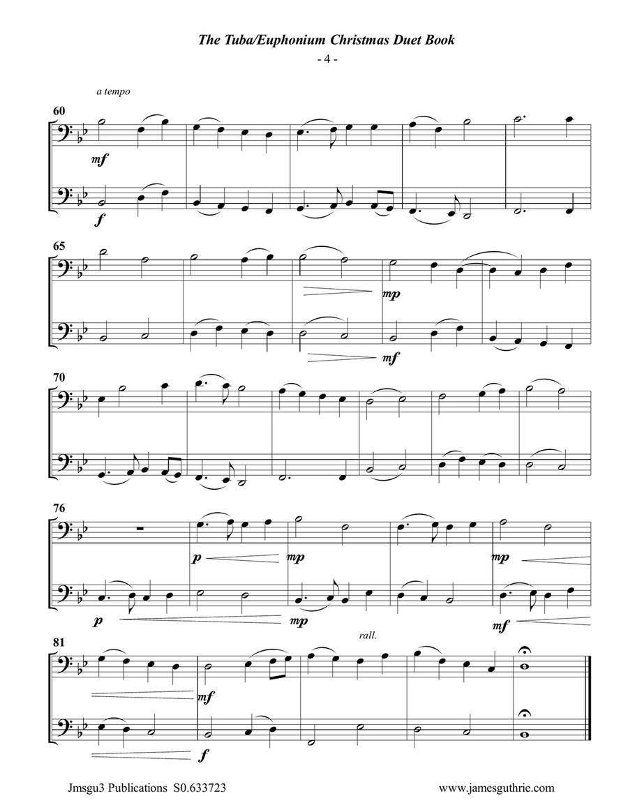 The Tuba & Euphonium Christmas Duet Book - Low Version Brass Duet scores gallery preview page 4