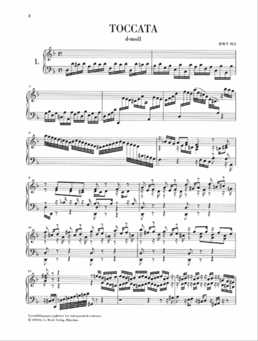 Toccatas BWV 910-916 Piano Solo scores gallery preview page 2