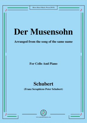 Book cover for Schubert-Der Musensohn,for Cello and Piano