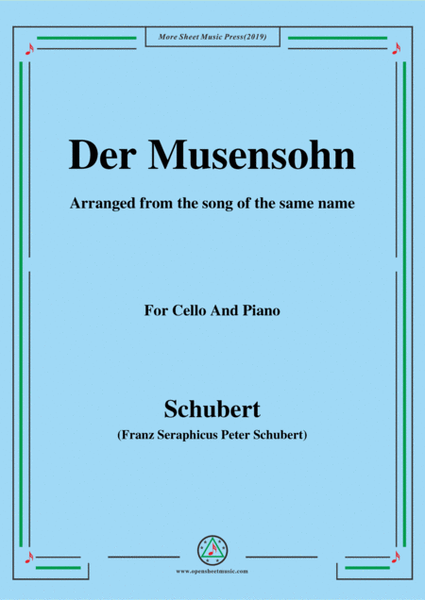 Schubert-Der Musensohn,for Cello and Piano image number null