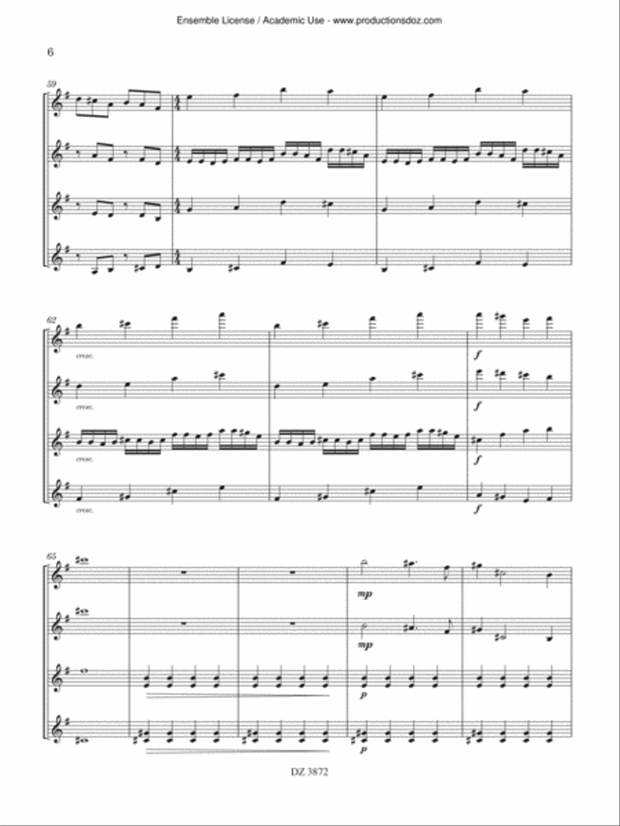 Quatuor pour mandolines Quatuor pour mandolines Mandolin scores gallery preview page 6